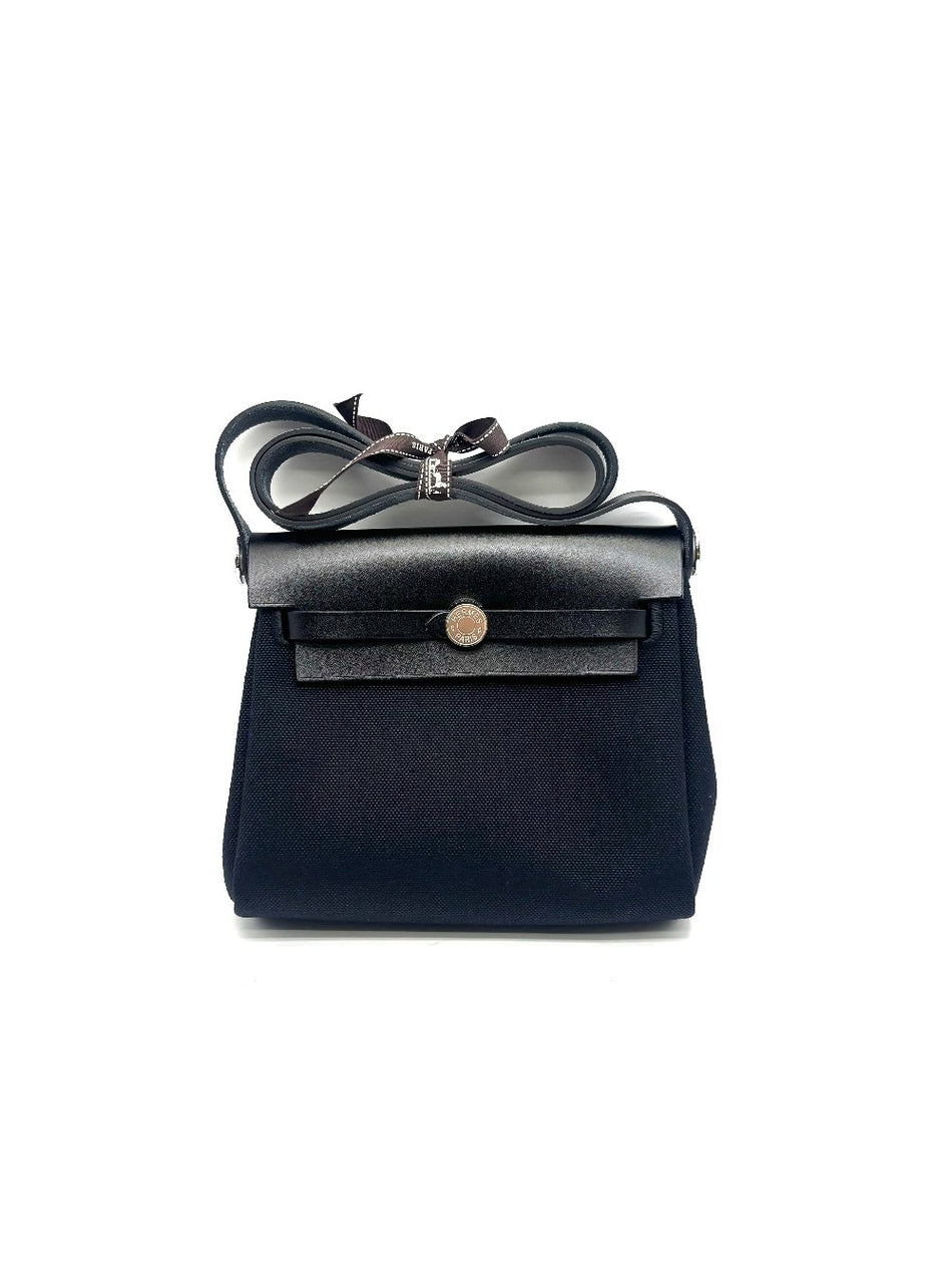 Brand New. Hermes Mini Herbag Black PHW. GUB006ZC|17909