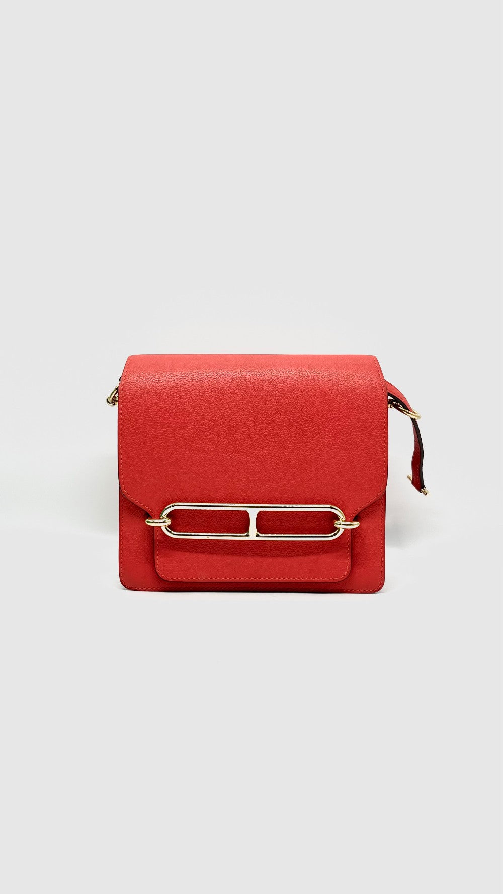 Like New. Hermes Roulis 18 Rouge Tomate Evercolor GHW. XST 010 PI|12050