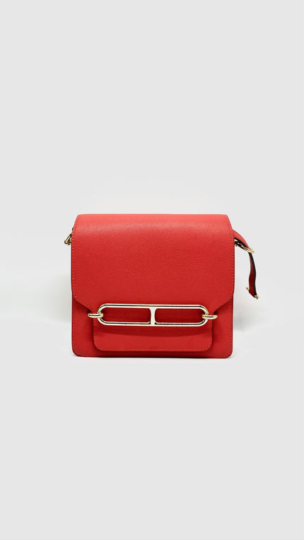 Like New. Hermes Roulis 18 Rouge Tomate Evercolor GHW. XST 010 PI|12050