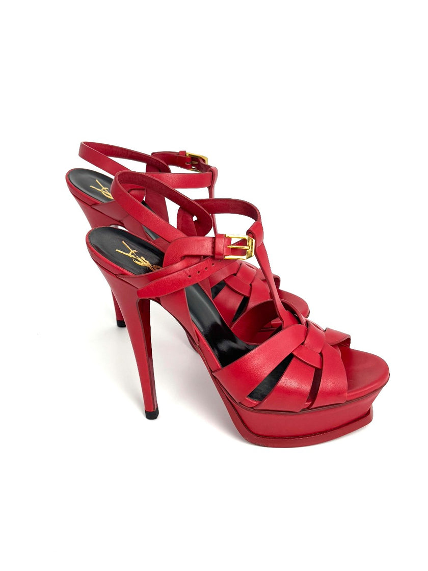 Preowned. YSL Tribute Heel Red. 37|8358