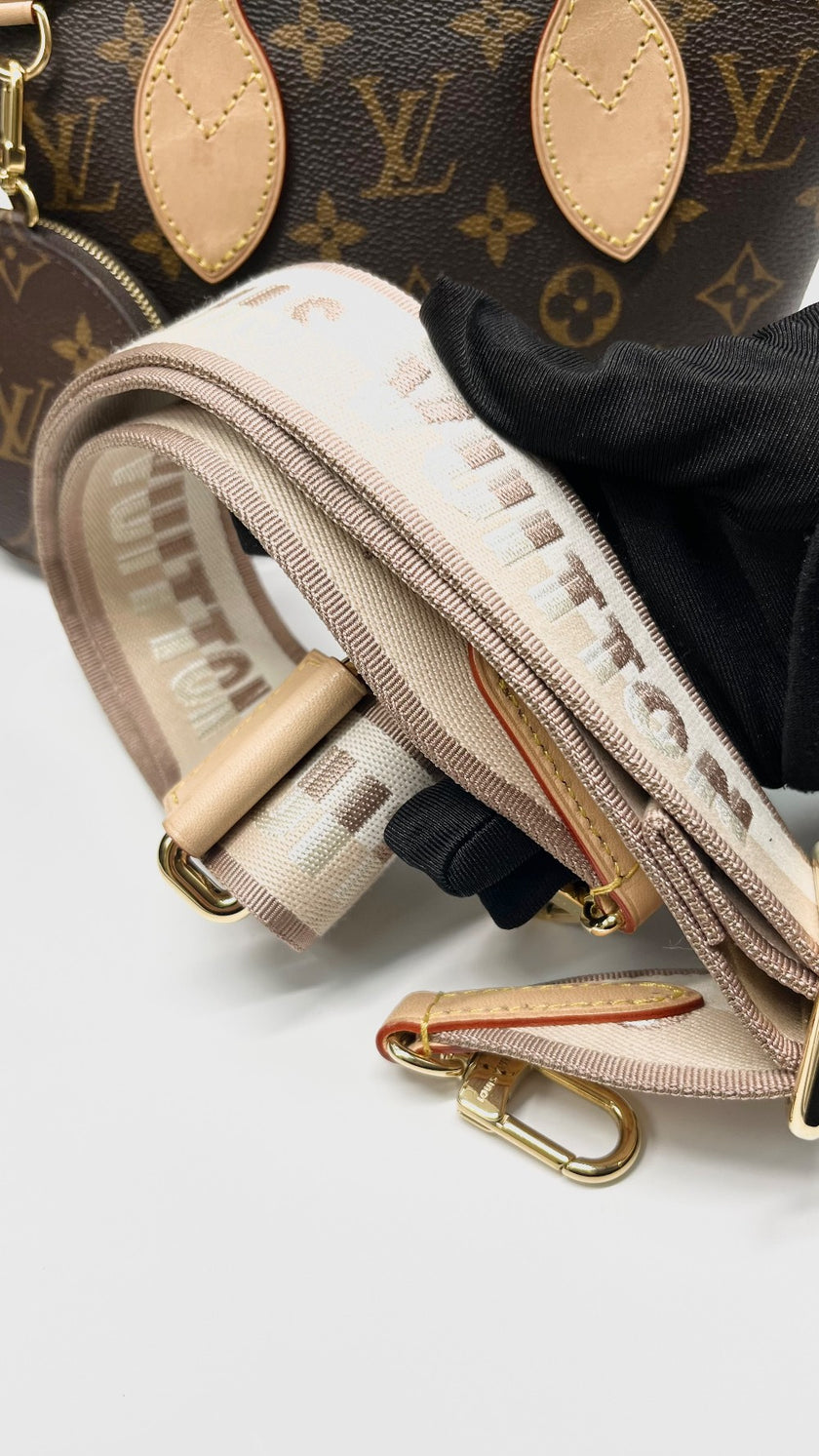 Preowned. LV Neverfull BB Mono Beige. MCHIP|8455