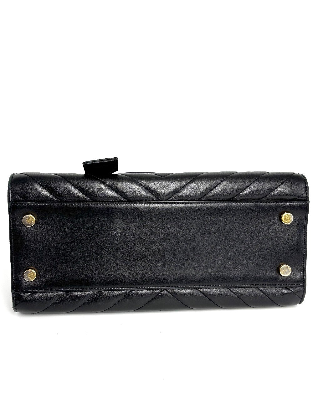 Preowned. YSL Cabas Matelasse Leather Small Black|12446