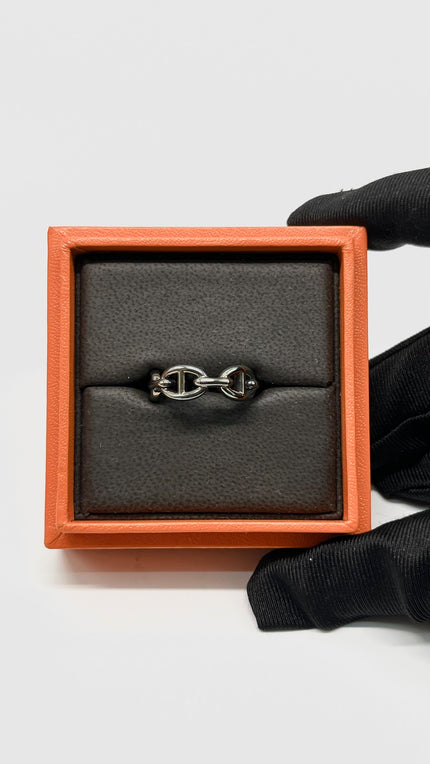 Brand New. Hermes Bague Enchain Ring, 55|9349