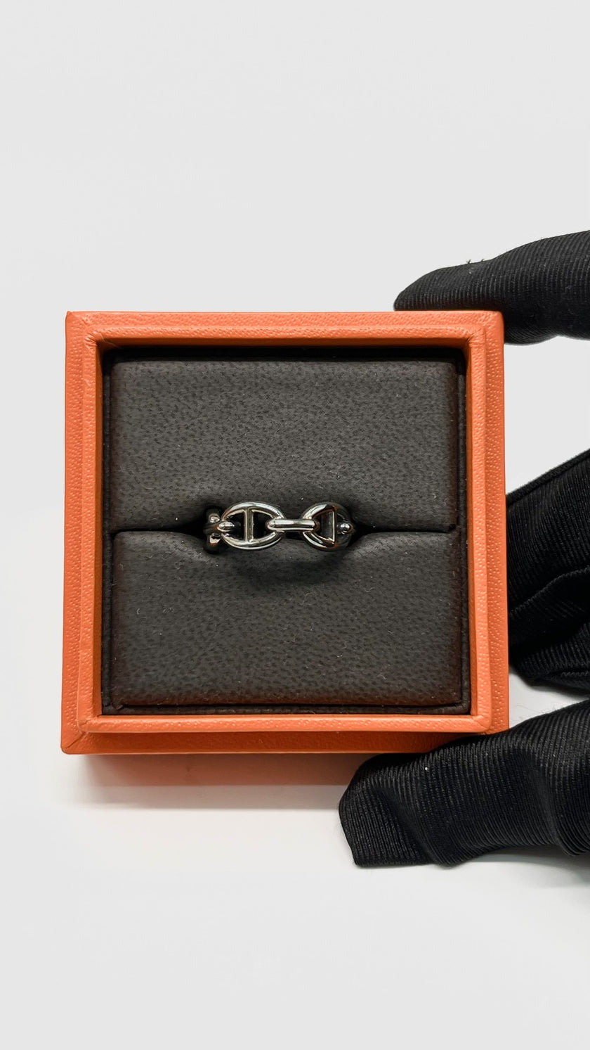 Brand New. Hermes Bague Enchain Ring, 55|9349
