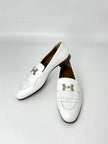 Brand New. Hermes Royal Loafers Blanc PHW. 38.5|7350