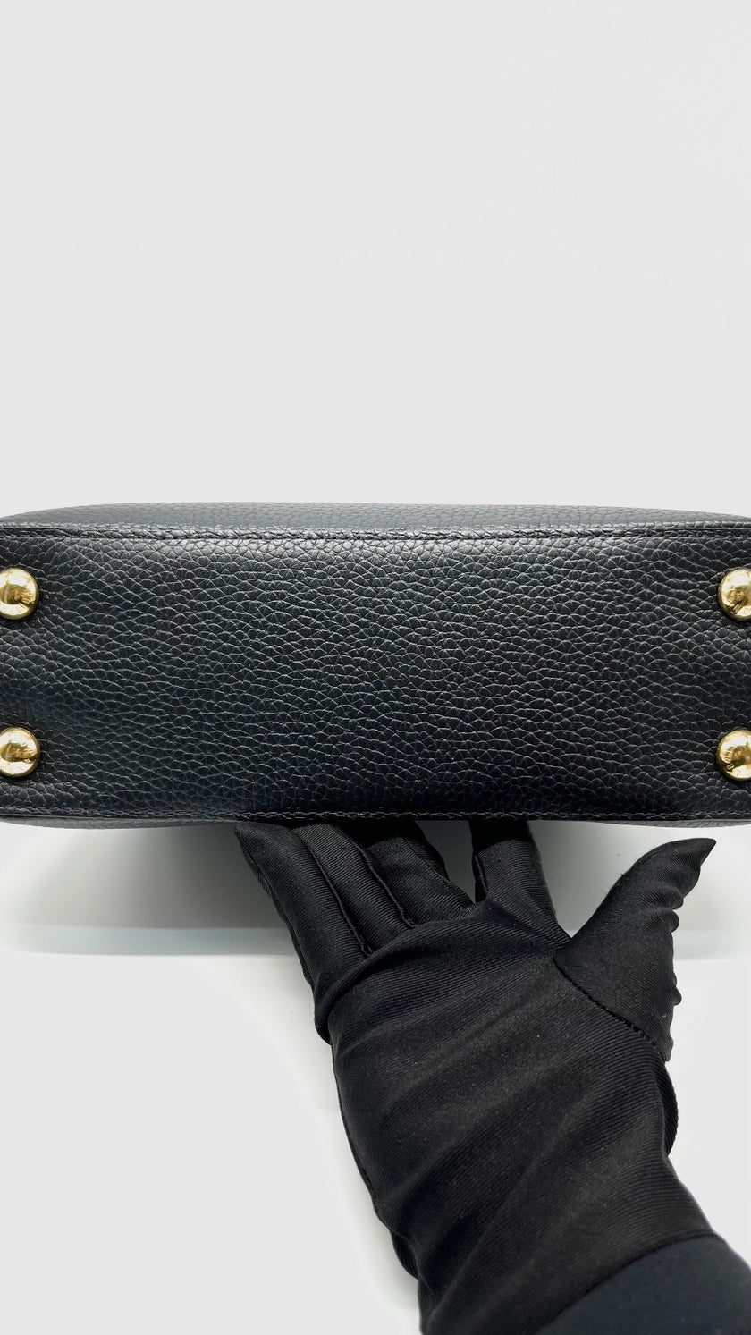 Preowned. LV Capucines BB Black GHW|12216