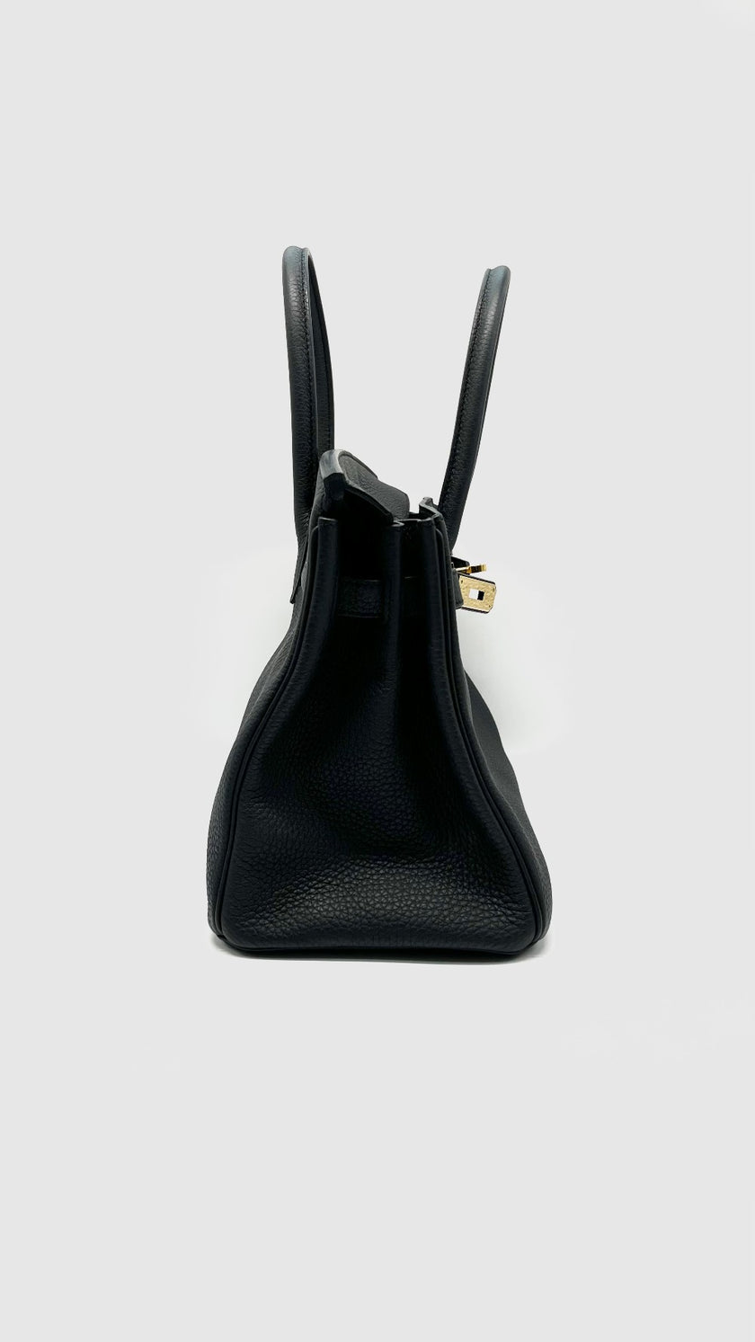 Preowned. Hermes Birkin 30 Black Togo GHW. UPY455TM|14647