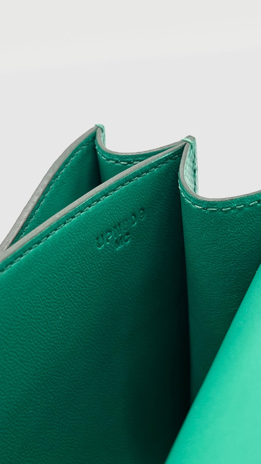 Brand New. Hermes Constance 18 MIni Vert Jade Epsom GHW. UPN 809 MC|7793