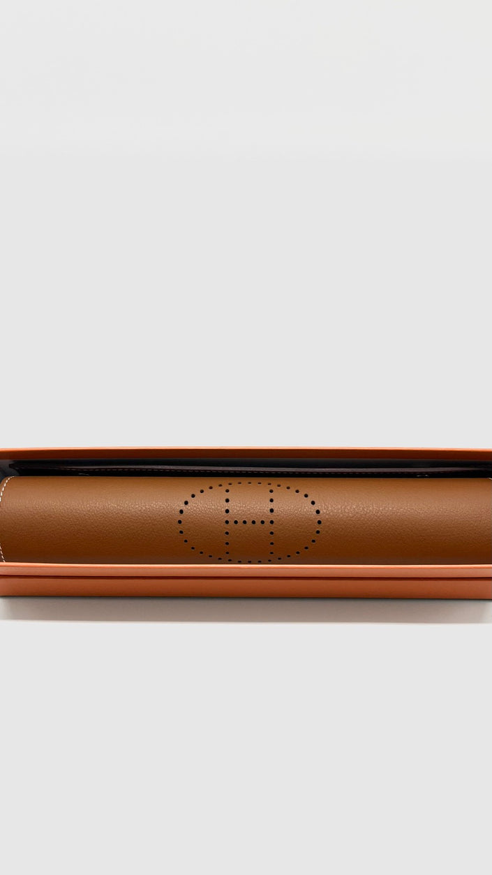 Brand New. Hermes Mises Et Relances Change Tray Rouge H/Fauve|9328