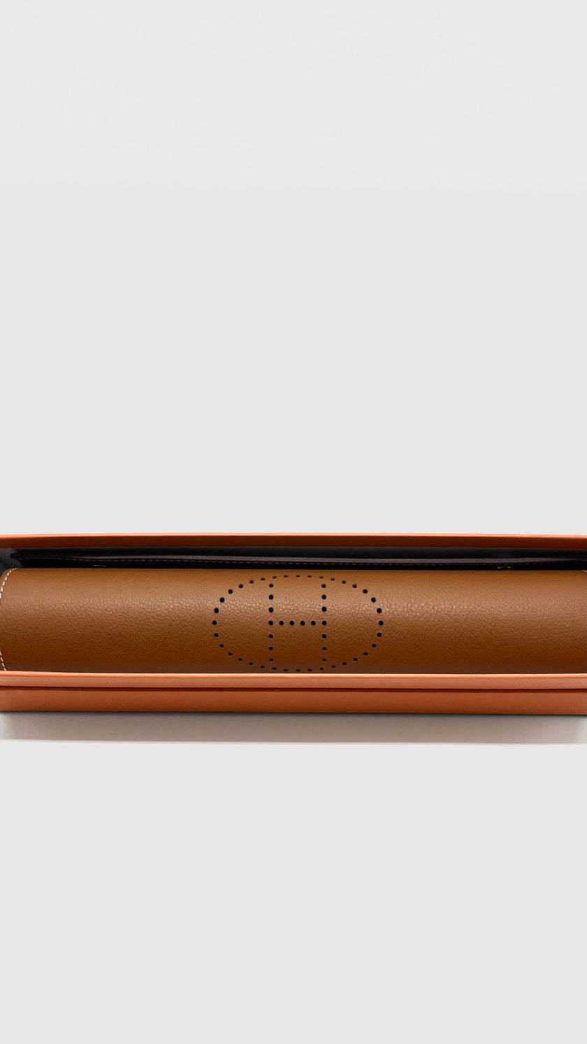 Brand New. Hermes Mises Et Relances Change Tray Rouge H/Fauve|9328