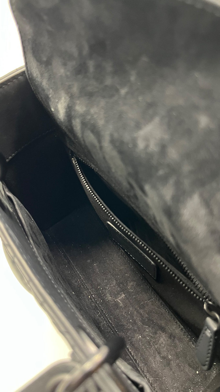 Preowned. Lady Dior Small So Black Matte. 15-MA-1221|7713