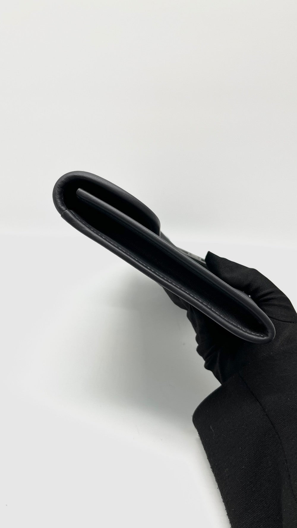 Brand New. Hermes Jige Clutch Blue Nuit/Black. WBY716BD|11923