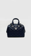 Brand New. Chanel 25 Bowler Caviar Blue SHW. C1PA750L|16534