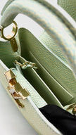 Like New. LV Capucines Mini Vert Deau (Green). Microchip|15849