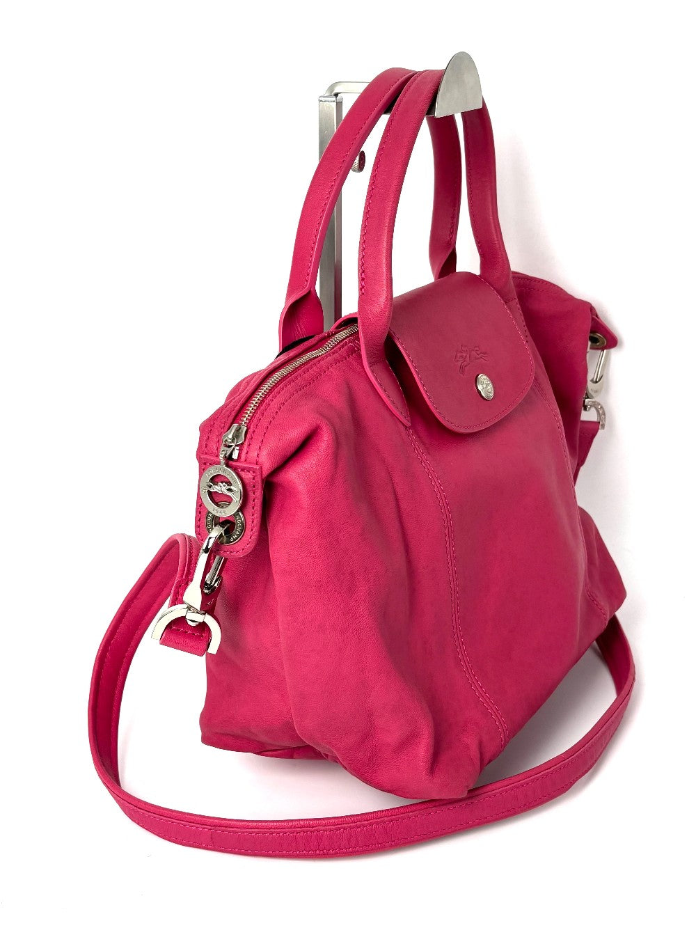Preowned. Longchamp 2-way Pink|11191
