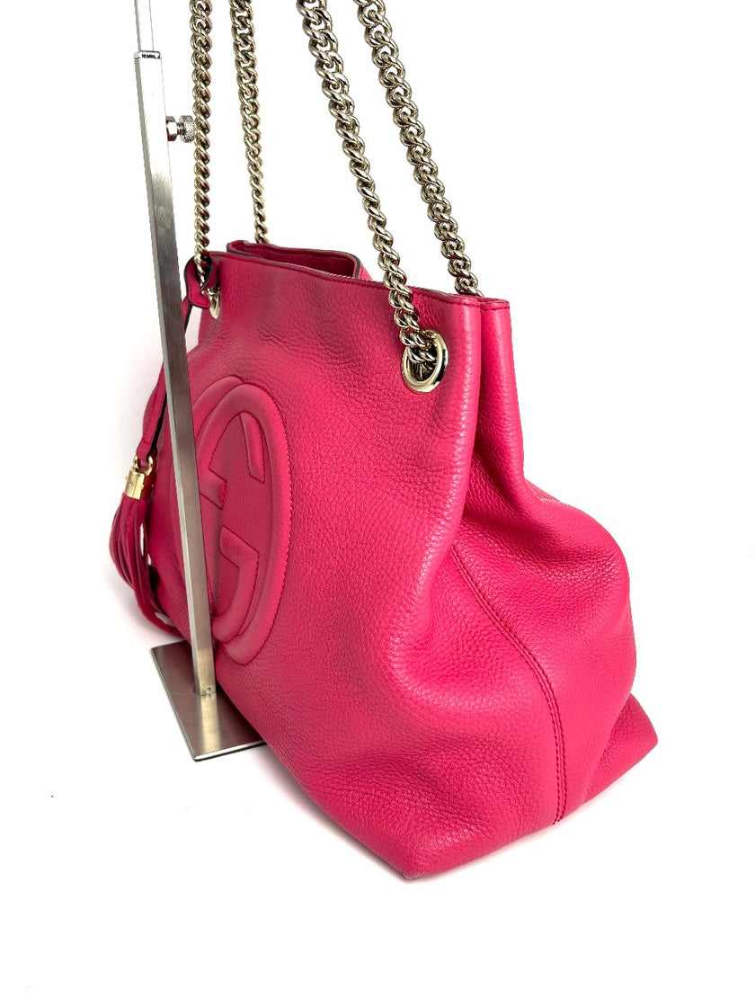 Preowned. Gucci Soho Hobo Pink. 308982-204991|11852