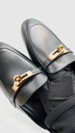 Brand New. Hermes OZ Mule Black RGHW. 38|16184