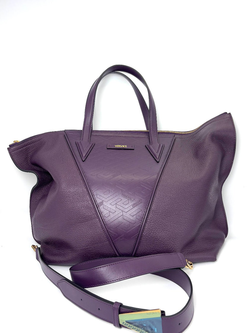 Preowned. Versace 2-way Tote Violet|6399