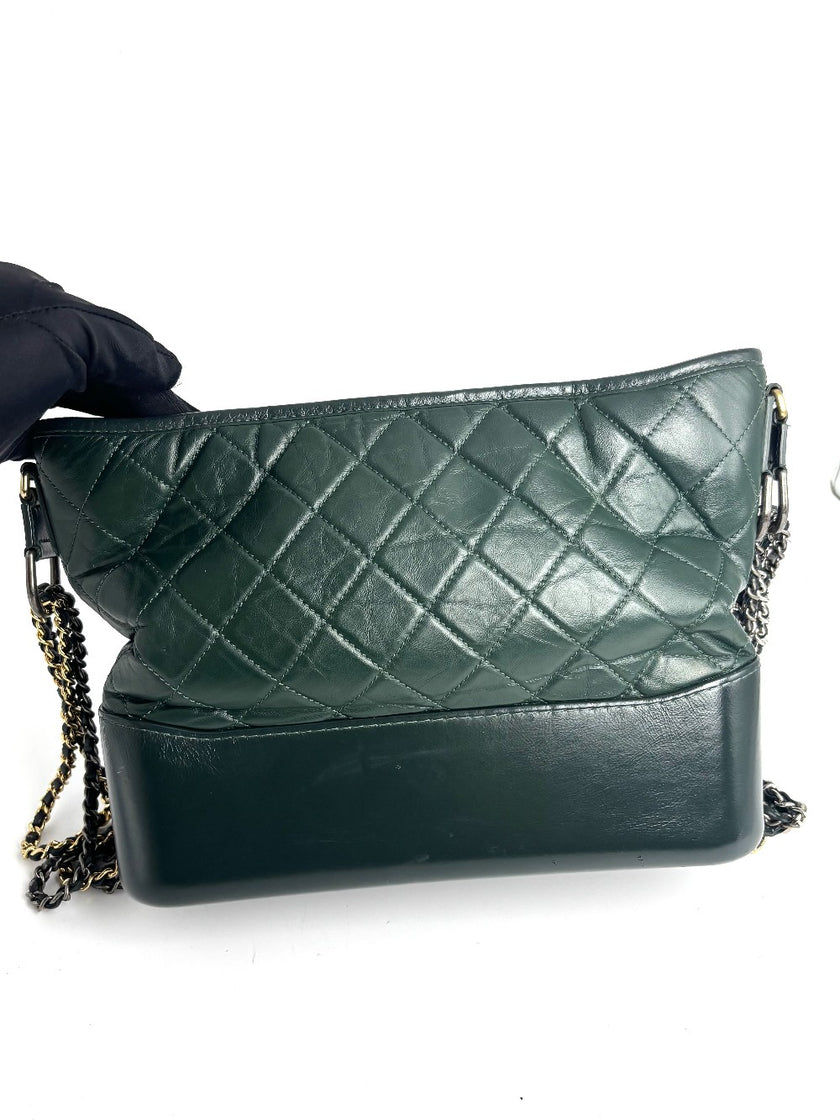 Preowned. Chanel Gabrielle Medium Green GHW/Ruth HW. 26546275|13217