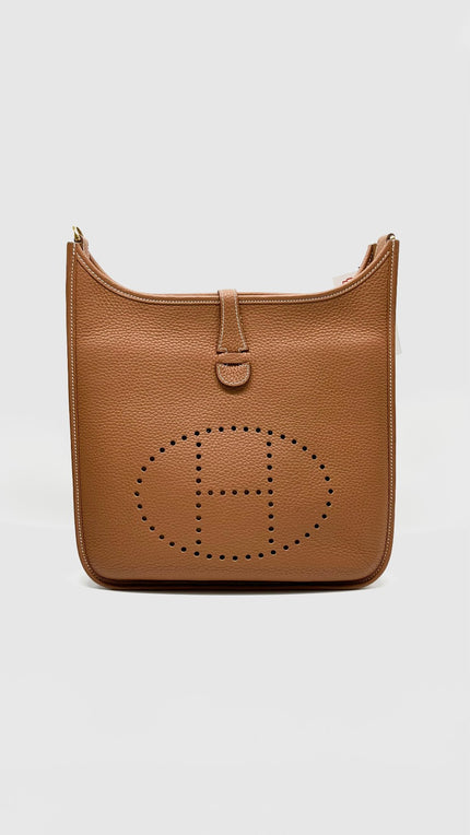 Preowned. Hermes Evelyne PM III Gold Clemence GHW. BTS001AU|9630