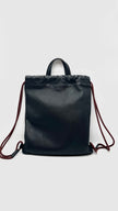 Preowned. Gucci Drawstring Backpack Black Calfskin. 523586|16781