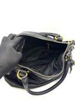 Preowned. Prada Black Soft Calfskin Leather Satchel Bag|17650