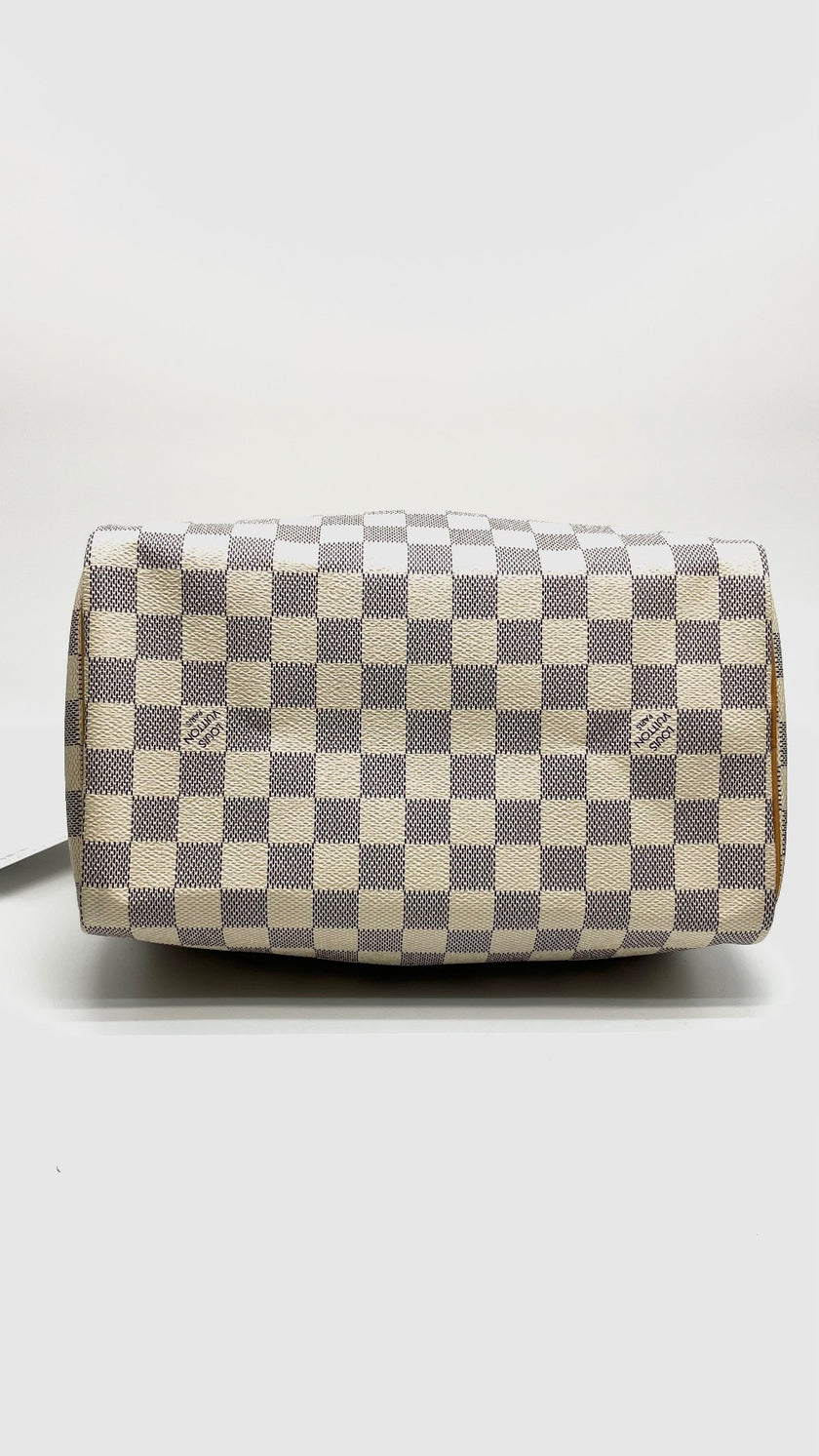 Like New. LV Speedy 25 Azur. MB1128|16025