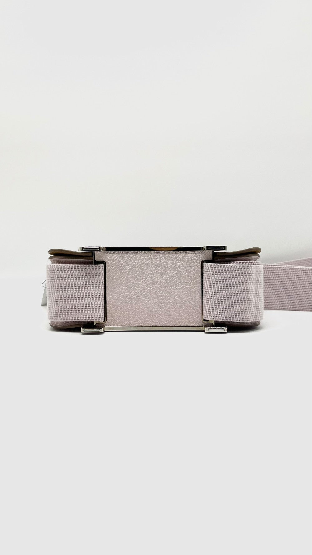 Preowned. Hermes Geta Mauve Pale/Chai Chevre PHW. BPU009NI|8264