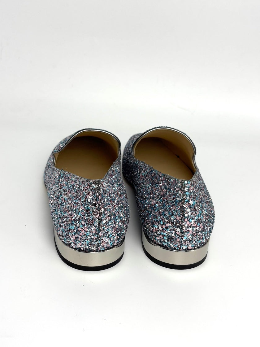 Brand New. Jimmy Choo Slip On Glitter. 38.5|8686