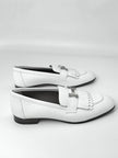 Brand New. Hermes Royal Loafers Blanc PHW. 38.5|7353