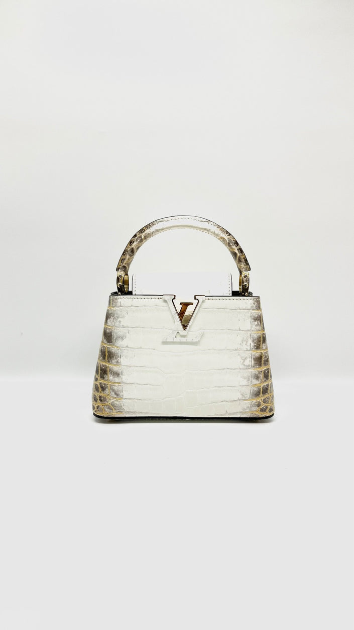 Preowned. LV Capucines Mini Himalayan GHW. Microchip|13819