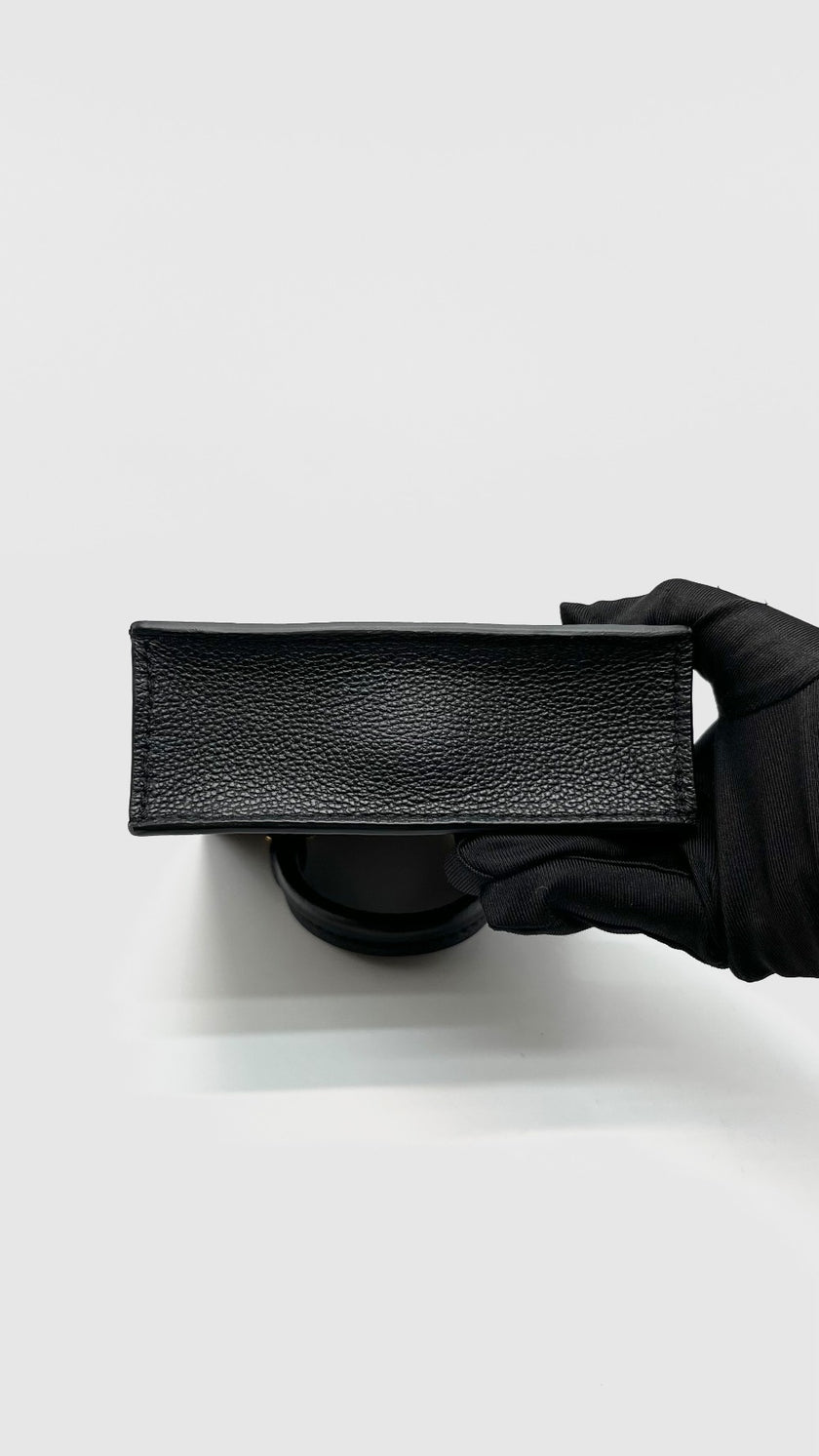 Like New. LV Sac Plat Petite Black Empreinte. Microchip|16509