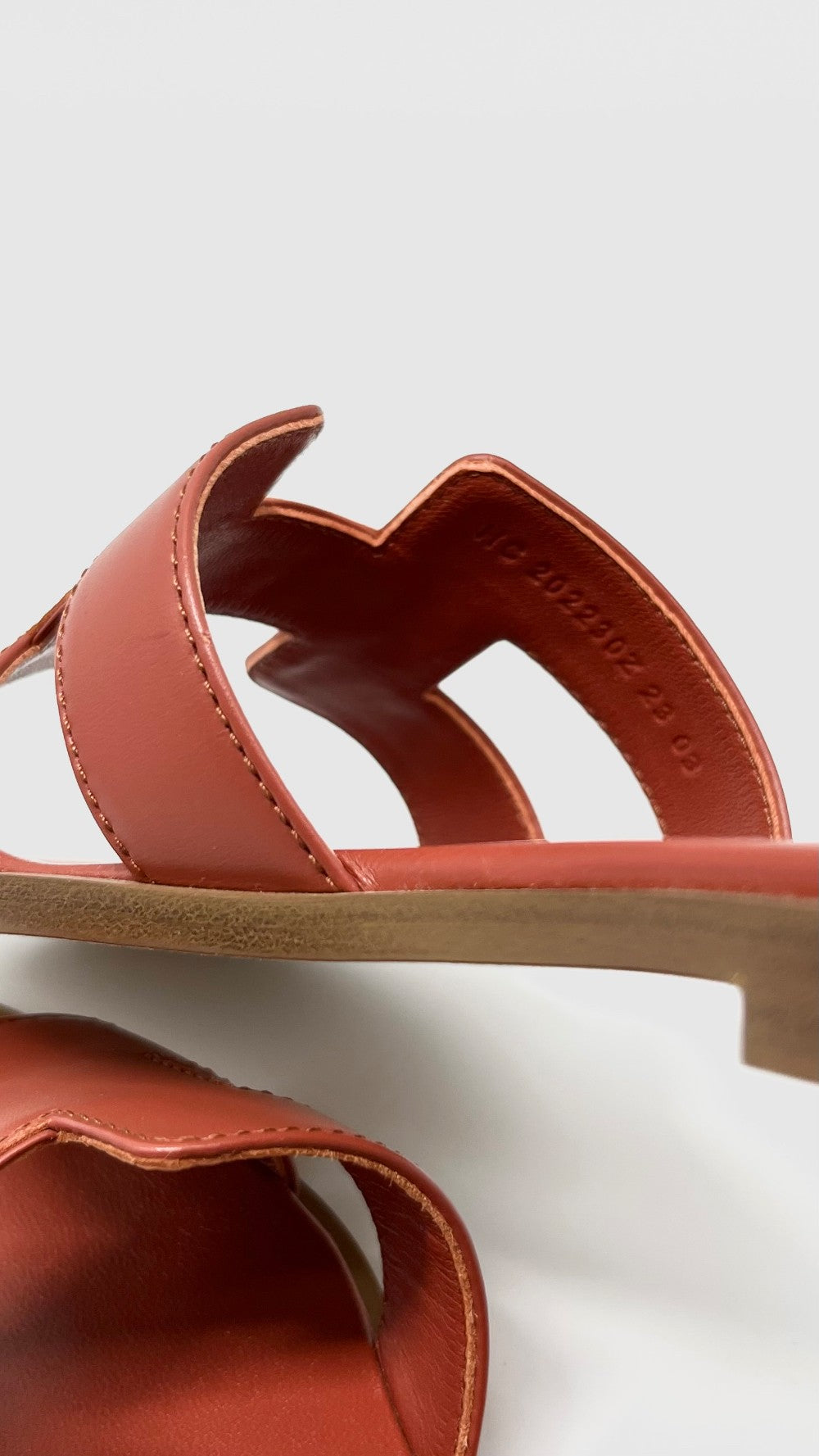 Brand New. Hermes Oran Sandals Rouge De Turin. 36.5|11602