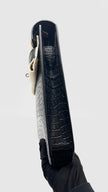 Like New. Hermes Kelly Depeches Briefcase Black Croc PHW. UPI563AP|10197