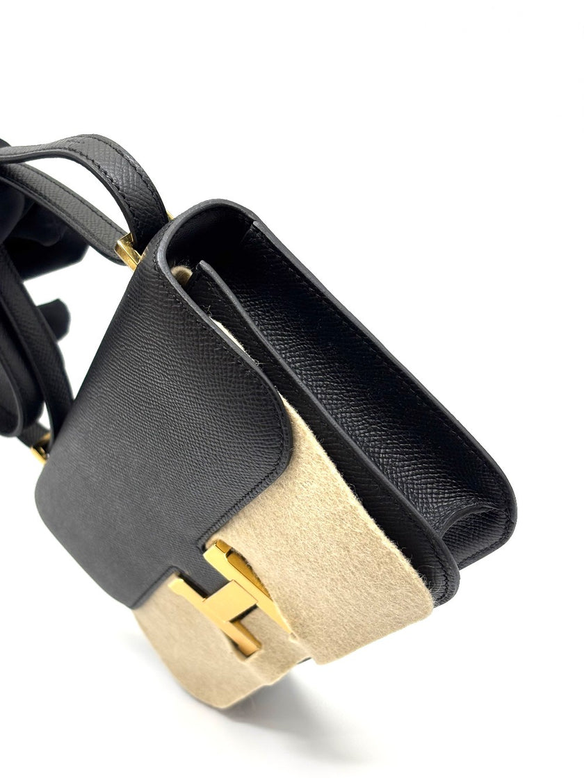 Brand New. Hermes Constance Elan Black Epsom GHW. WSA397BQ|8811