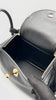 Preowned. Hermes Mini Lindy Clemence Black GHW. YCT599CZ|10313