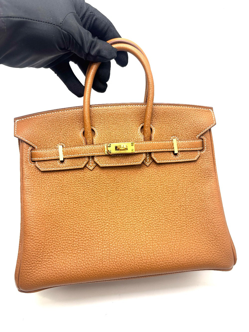 Like New. Hermes Birkin 25 Gold Togo GHW. XMA129AK|17925