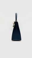 Preowned. Hermes Kelly 25 Blue De Prusse Epsom Sellier GHW. WHA469KY|16006
