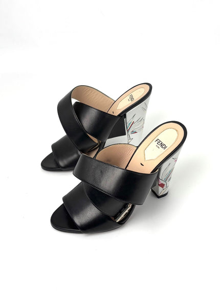 Brand New. Fendi Sandals Black. 37.5|7575