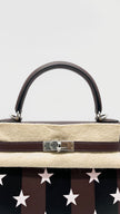 Brand New. Hermes Kelly 25 Casaque Etoilee Rouge Sellier/Noir/Rose Darling PHW. WHT319BI|10213
