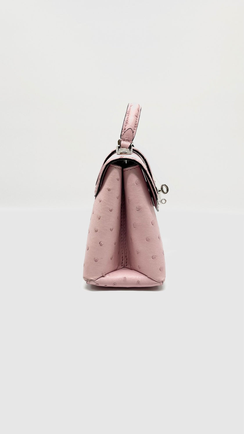 Brand New. LV Rose De Vents Mini Pink Ostrich|7929