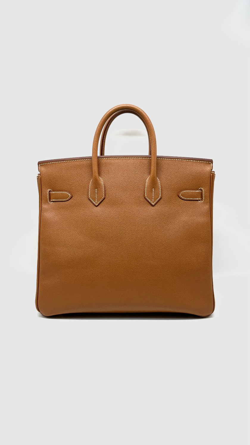 Preowned. Hermes Birkin Hac 32 Gold Epsom GHW. P26M|14033