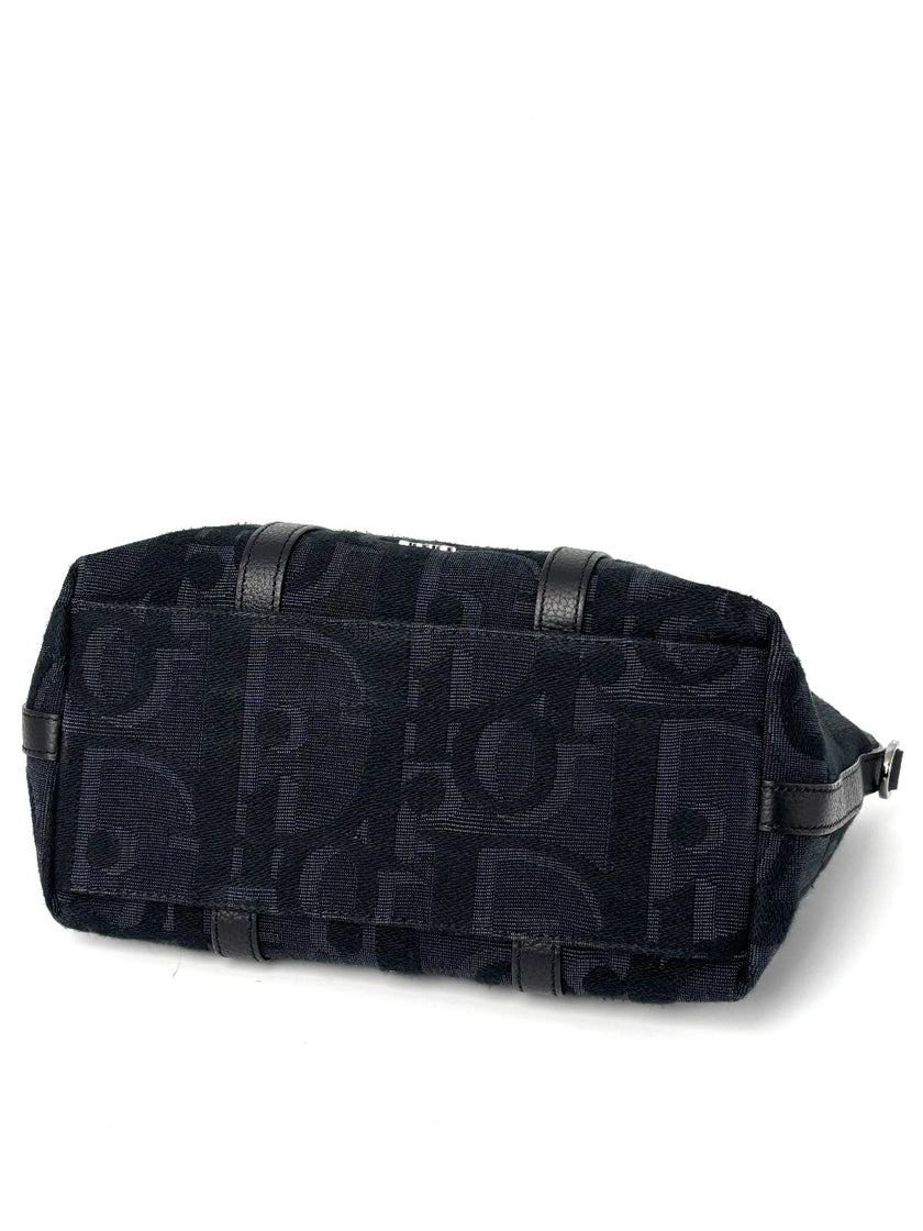 [SALE] Like New. Dior Weekender 25 Jacquard Black. 27BO1203|11266