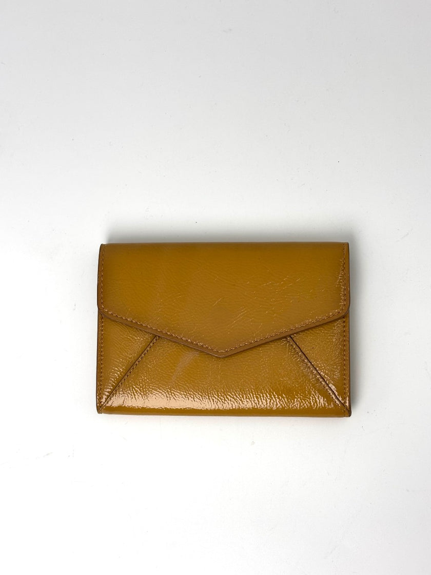 Preowned. YSL Coin Purse Patent Beige|7143