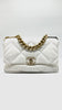Preowned. Chanel C19 Medium White Lambskin GHW. K748P2AE|5195