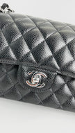 Like New. Chanel Small Flap Black Caviar SHW. EL251GK3|4186