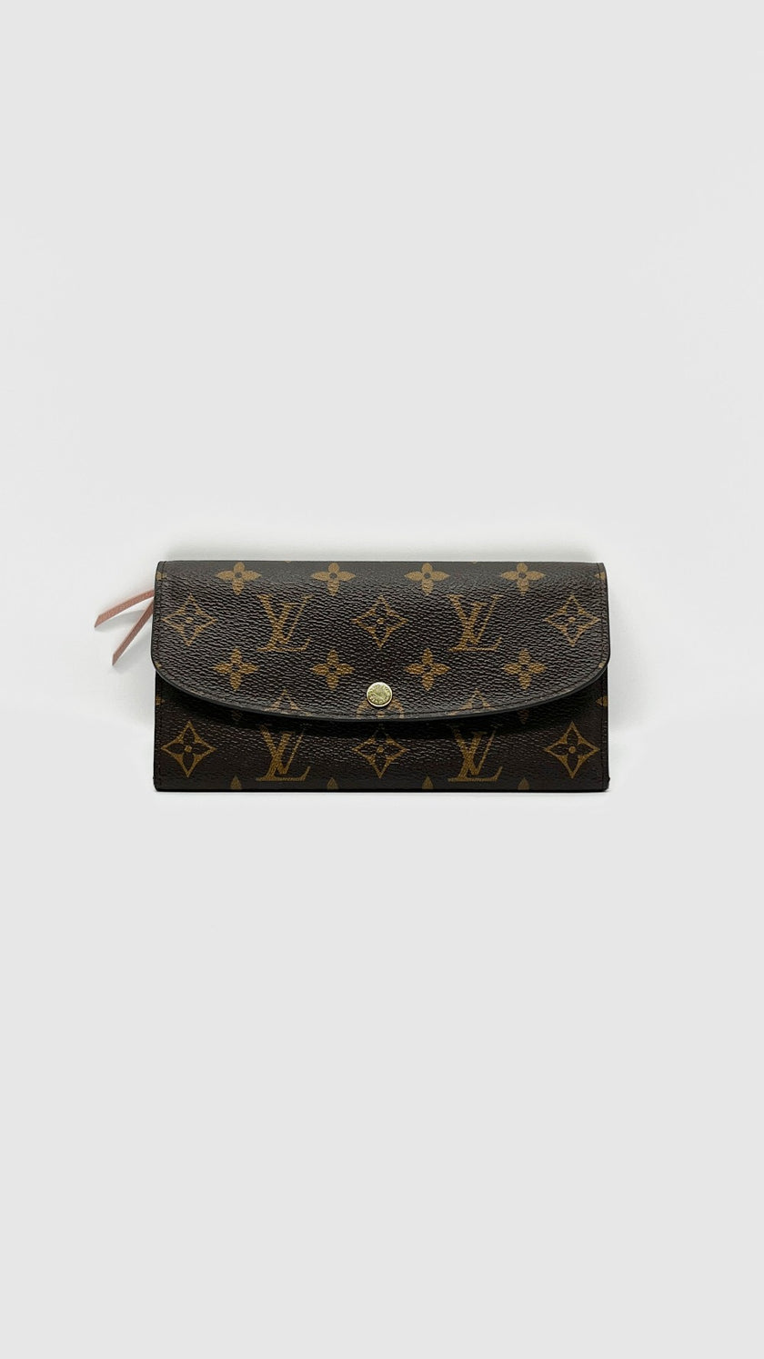 Preowned. LV Emilie Long Wallet Monogram Canvas. Microchip|11314
