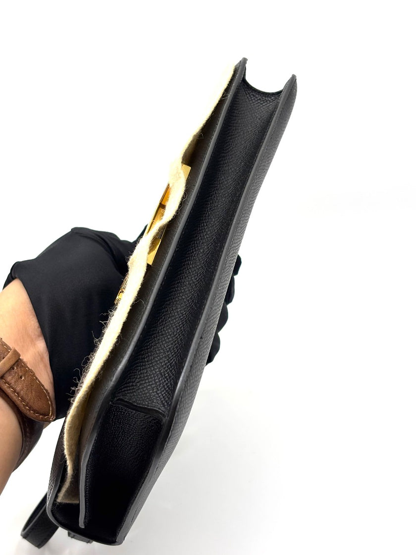 Brand New. Hermes Constance Elan Black Epsom GHW. WSA397BQ|8814