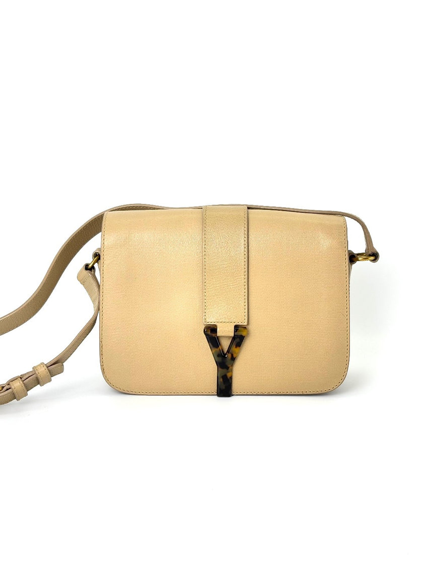 Preowned. YSL Flap Beige|6298