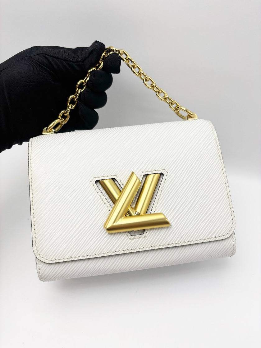 Preowned. LV Twist White PM Epi GHW. AR2200|17948